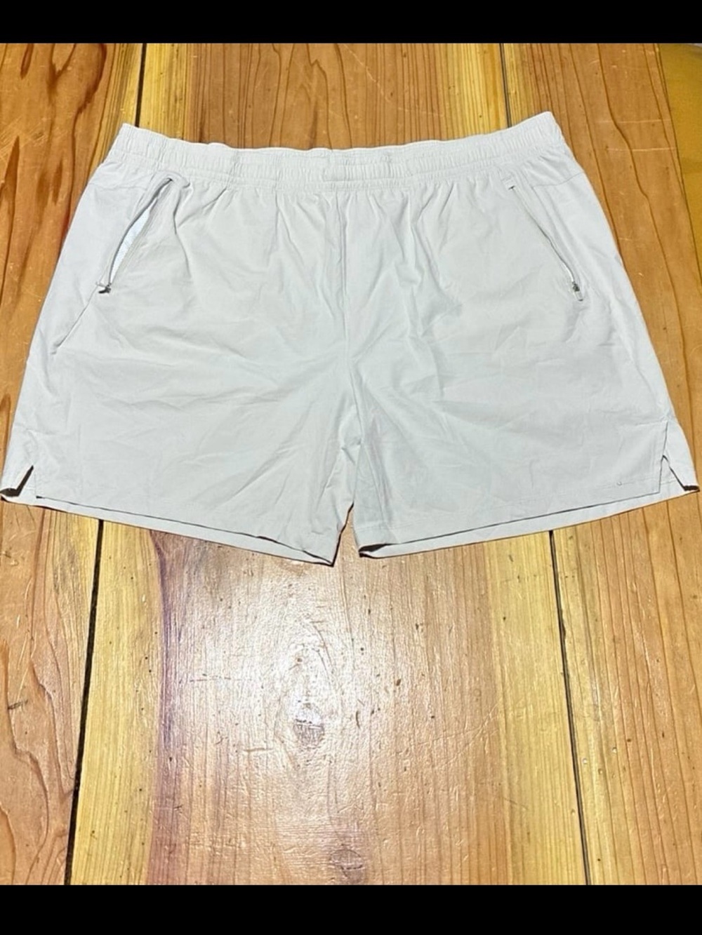 all in motion White Men's Athletic Shorts with Zip Pockets